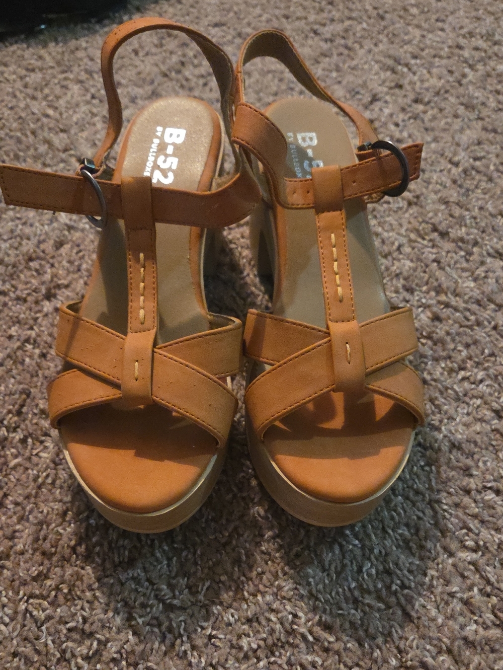 B-52 Platform Heeled Strappy Sandals